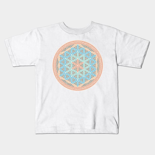 The Flower of Life Kids T-Shirt by EnriqueV242